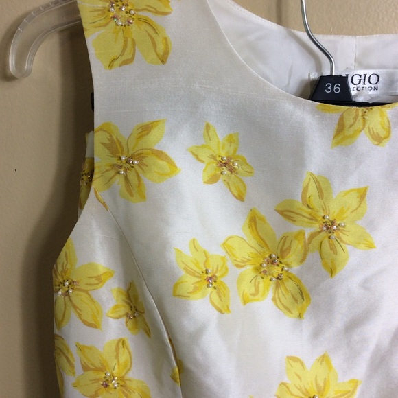 NWT Bigio Collection 2 piece silk sleeveless skirt set. buttercups   Size 6 - Picture 3 of 10
